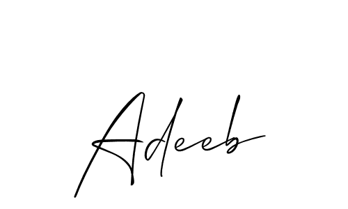 How to make Adeeb name signature. Use Allison_Script style for creating short signs online. This is the latest handwritten sign. Adeeb signature style 2 images and pictures png