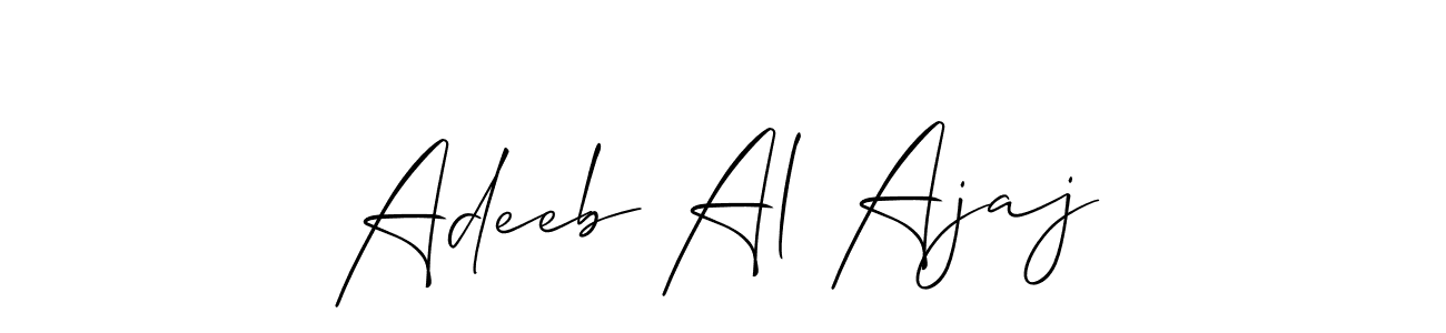 How to make Adeeb Al Ajaj signature? Allison_Script is a professional autograph style. Create handwritten signature for Adeeb Al Ajaj name. Adeeb Al Ajaj signature style 2 images and pictures png