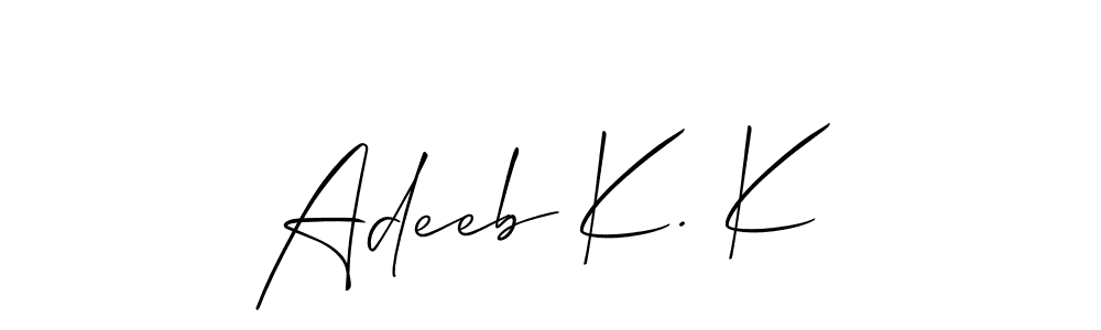 Here are the top 10 professional signature styles for the name Adeeb K. K. These are the best autograph styles you can use for your name. Adeeb K. K signature style 2 images and pictures png