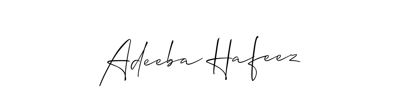 Design your own signature with our free online signature maker. With this signature software, you can create a handwritten (Allison_Script) signature for name Adeeba Hafeez. Adeeba Hafeez signature style 2 images and pictures png