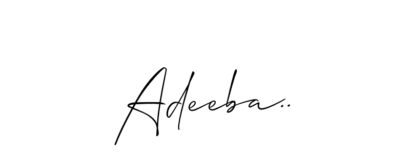 Once you've used our free online signature maker to create your best signature Allison_Script style, it's time to enjoy all of the benefits that Adeeba.. name signing documents. Adeeba.. signature style 2 images and pictures png