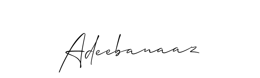 Make a beautiful signature design for name Adeebanaaz. With this signature (Allison_Script) style, you can create a handwritten signature for free. Adeebanaaz signature style 2 images and pictures png