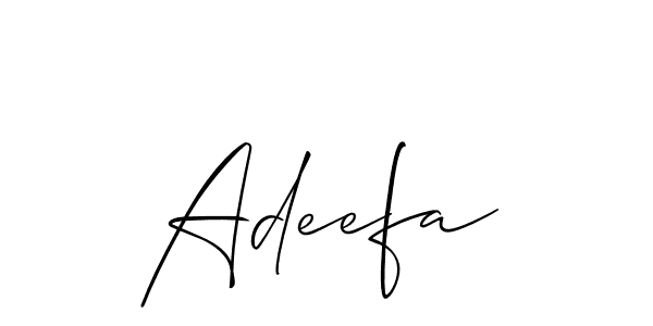 Adeefa stylish signature style. Best Handwritten Sign (Allison_Script) for my name. Handwritten Signature Collection Ideas for my name Adeefa. Adeefa signature style 2 images and pictures png