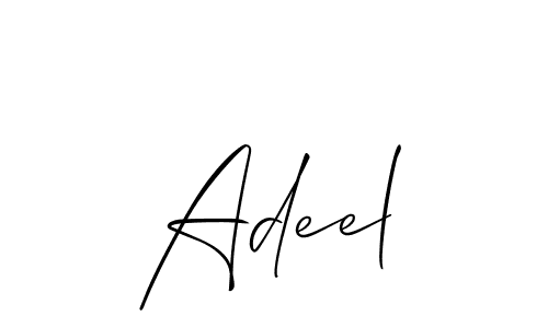 if you are searching for the best signature style for your name Adeel. so please give up your signature search. here we have designed multiple signature styles  using Allison_Script. Adeel signature style 2 images and pictures png