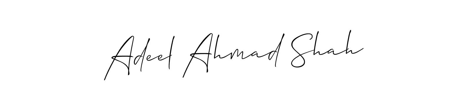 How to make Adeel Ahmad Shah name signature. Use Allison_Script style for creating short signs online. This is the latest handwritten sign. Adeel Ahmad Shah signature style 2 images and pictures png