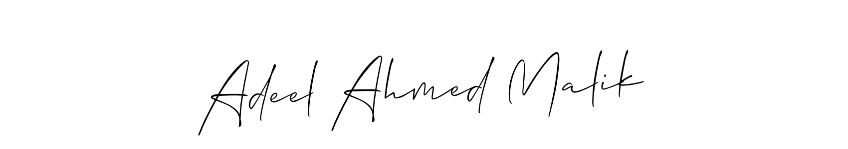 Design your own signature with our free online signature maker. With this signature software, you can create a handwritten (Allison_Script) signature for name Adeel Ahmed Malik. Adeel Ahmed Malik signature style 2 images and pictures png