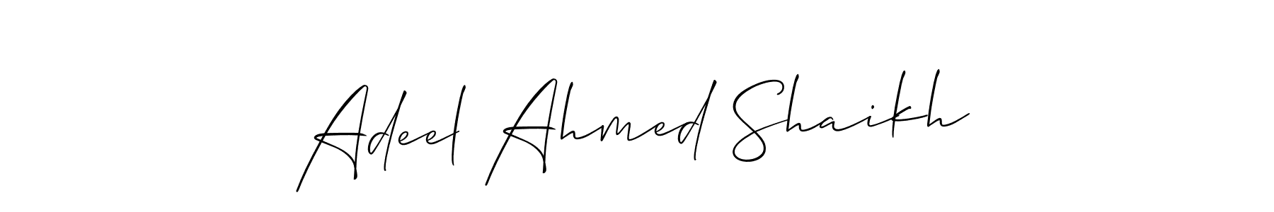 Design your own signature with our free online signature maker. With this signature software, you can create a handwritten (Allison_Script) signature for name Adeel Ahmed Shaikh. Adeel Ahmed Shaikh signature style 2 images and pictures png