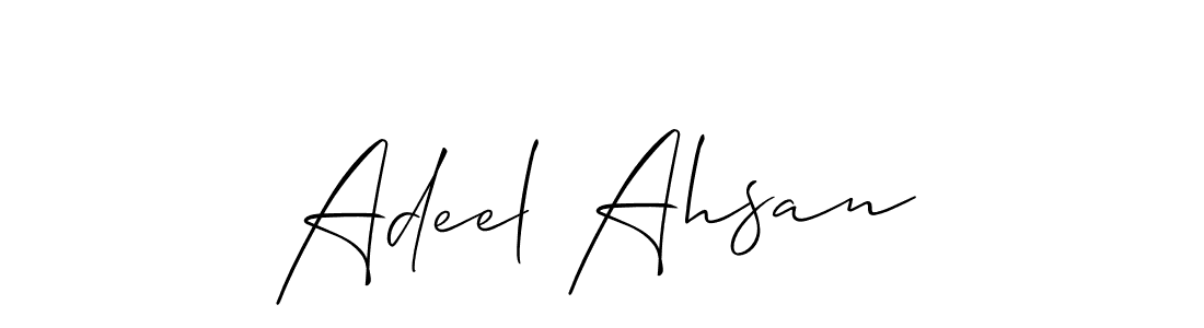 Use a signature maker to create a handwritten signature online. With this signature software, you can design (Allison_Script) your own signature for name Adeel Ahsan. Adeel Ahsan signature style 2 images and pictures png