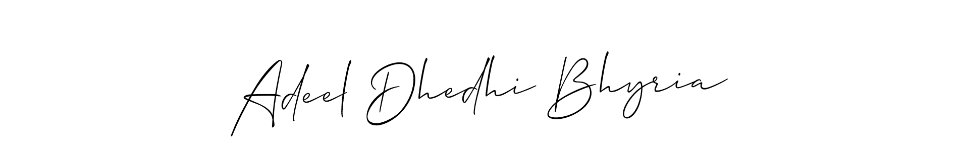 You should practise on your own different ways (Allison_Script) to write your name (Adeel Dhedhi Bhyria) in signature. don't let someone else do it for you. Adeel Dhedhi Bhyria signature style 2 images and pictures png