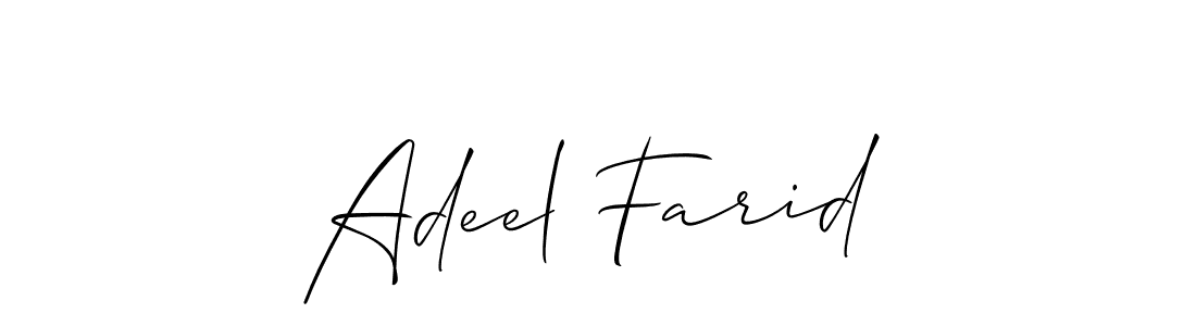 How to make Adeel Farid signature? Allison_Script is a professional autograph style. Create handwritten signature for Adeel Farid name. Adeel Farid signature style 2 images and pictures png