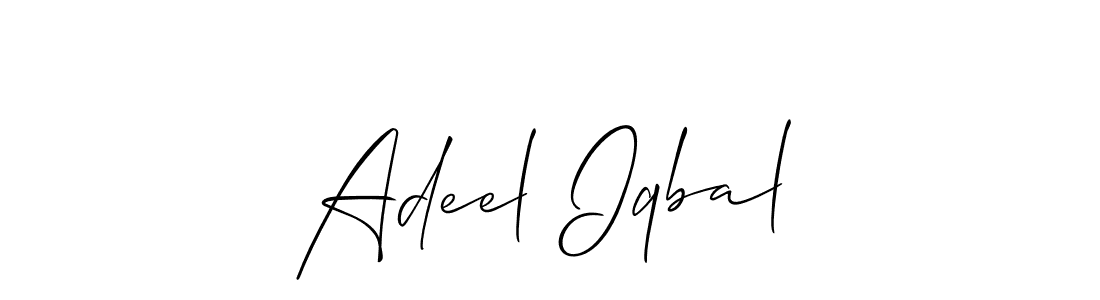 Also You can easily find your signature by using the search form. We will create Adeel Iqbal name handwritten signature images for you free of cost using Allison_Script sign style. Adeel Iqbal signature style 2 images and pictures png