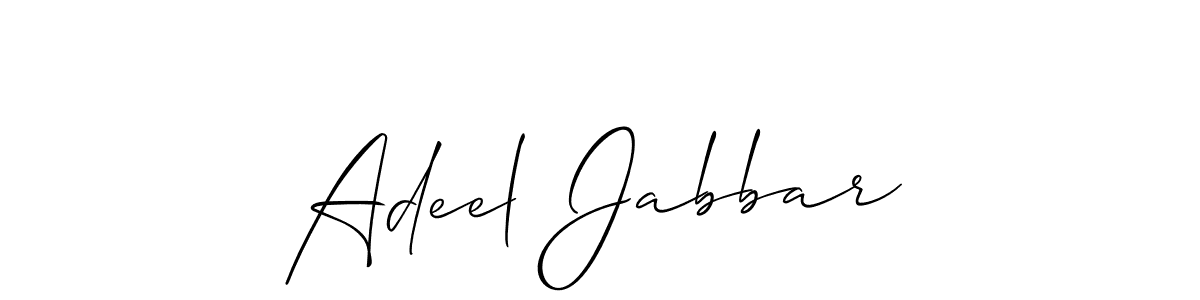 This is the best signature style for the Adeel Jabbar name. Also you like these signature font (Allison_Script). Mix name signature. Adeel Jabbar signature style 2 images and pictures png