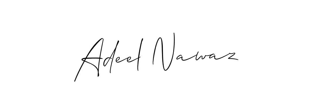 Also You can easily find your signature by using the search form. We will create Adeel Nawaz name handwritten signature images for you free of cost using Allison_Script sign style. Adeel Nawaz signature style 2 images and pictures png