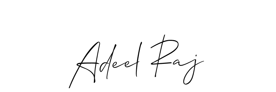 The best way (Allison_Script) to make a short signature is to pick only two or three words in your name. The name Adeel Raj include a total of six letters. For converting this name. Adeel Raj signature style 2 images and pictures png