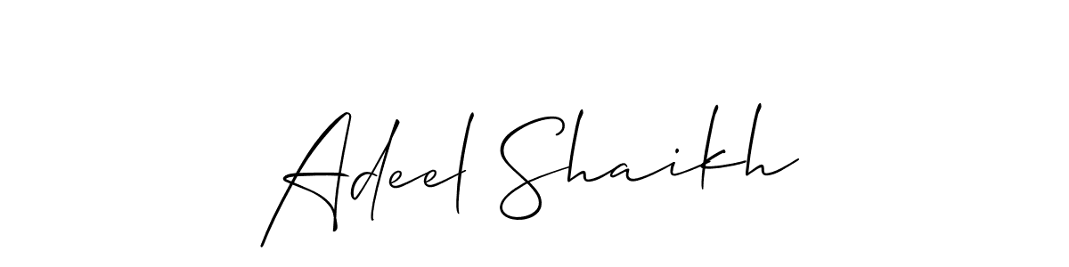 Create a beautiful signature design for name Adeel Shaikh. With this signature (Allison_Script) fonts, you can make a handwritten signature for free. Adeel Shaikh signature style 2 images and pictures png