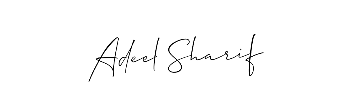 Also we have Adeel Sharif name is the best signature style. Create professional handwritten signature collection using Allison_Script autograph style. Adeel Sharif signature style 2 images and pictures png