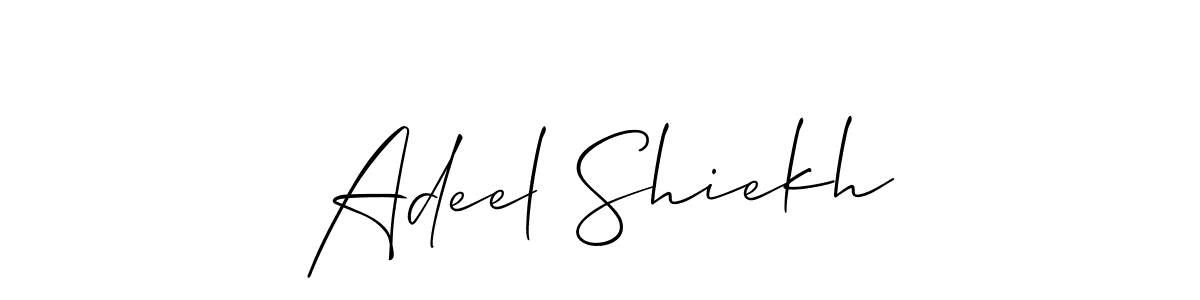 Design your own signature with our free online signature maker. With this signature software, you can create a handwritten (Allison_Script) signature for name Adeel Shiekh. Adeel Shiekh signature style 2 images and pictures png