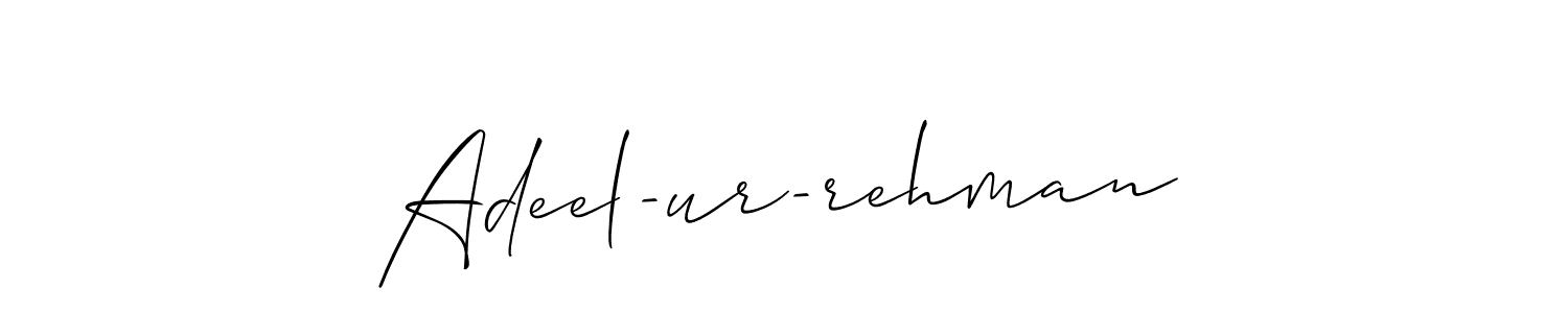 Use a signature maker to create a handwritten signature online. With this signature software, you can design (Allison_Script) your own signature for name Adeel-ur-rehman. Adeel-ur-rehman signature style 2 images and pictures png