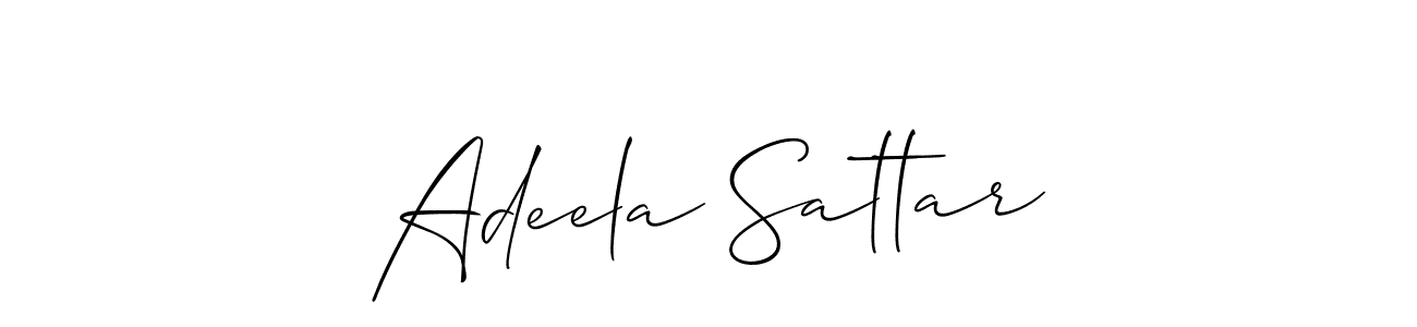 Similarly Allison_Script is the best handwritten signature design. Signature creator online .You can use it as an online autograph creator for name Adeela Sattar. Adeela Sattar signature style 2 images and pictures png