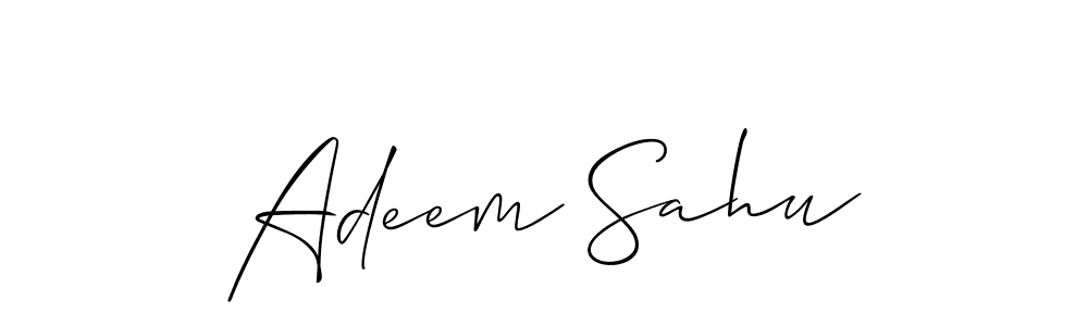The best way (Allison_Script) to make a short signature is to pick only two or three words in your name. The name Adeem Sahu include a total of six letters. For converting this name. Adeem Sahu signature style 2 images and pictures png