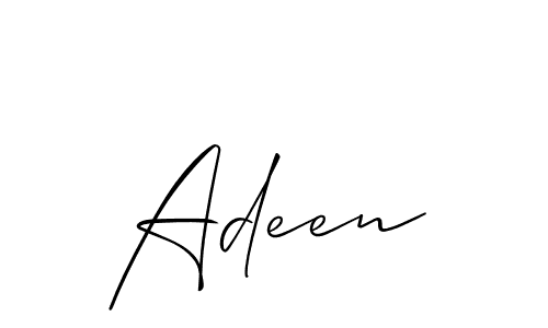 Allison_Script is a professional signature style that is perfect for those who want to add a touch of class to their signature. It is also a great choice for those who want to make their signature more unique. Get Adeen name to fancy signature for free. Adeen signature style 2 images and pictures png