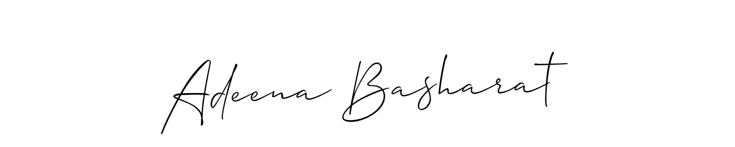 Use a signature maker to create a handwritten signature online. With this signature software, you can design (Allison_Script) your own signature for name Adeena Basharat. Adeena Basharat signature style 2 images and pictures png