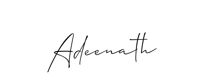 Design your own signature with our free online signature maker. With this signature software, you can create a handwritten (Allison_Script) signature for name Adeenath. Adeenath signature style 2 images and pictures png