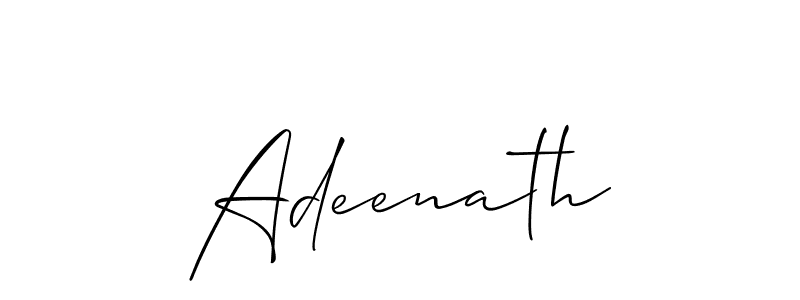 Design your own signature with our free online signature maker. With this signature software, you can create a handwritten (Allison_Script) signature for name Adeenath. Adeenath signature style 2 images and pictures png