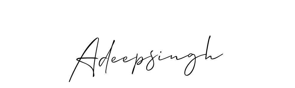 The best way (Allison_Script) to make a short signature is to pick only two or three words in your name. The name Adeepsingh include a total of six letters. For converting this name. Adeepsingh signature style 2 images and pictures png