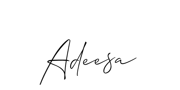 Create a beautiful signature design for name Adeesa. With this signature (Allison_Script) fonts, you can make a handwritten signature for free. Adeesa signature style 2 images and pictures png