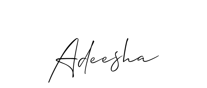 It looks lik you need a new signature style for name Adeesha. Design unique handwritten (Allison_Script) signature with our free signature maker in just a few clicks. Adeesha signature style 2 images and pictures png