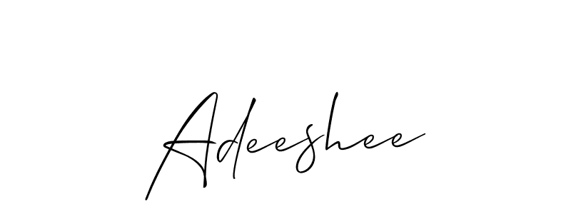 Allison_Script is a professional signature style that is perfect for those who want to add a touch of class to their signature. It is also a great choice for those who want to make their signature more unique. Get Adeeshee name to fancy signature for free. Adeeshee signature style 2 images and pictures png
