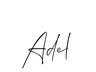 How to make Adel name signature. Use Allison_Script style for creating short signs online. This is the latest handwritten sign. Adel signature style 2 images and pictures png