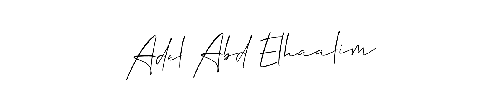 Allison_Script is a professional signature style that is perfect for those who want to add a touch of class to their signature. It is also a great choice for those who want to make their signature more unique. Get Adel Abd Elhaalim name to fancy signature for free. Adel Abd Elhaalim signature style 2 images and pictures png