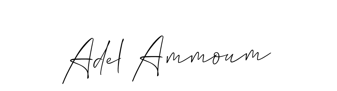 How to make Adel Ammoum name signature. Use Allison_Script style for creating short signs online. This is the latest handwritten sign. Adel Ammoum signature style 2 images and pictures png