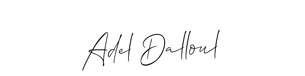 Similarly Allison_Script is the best handwritten signature design. Signature creator online .You can use it as an online autograph creator for name Adel Dalloul. Adel Dalloul signature style 2 images and pictures png