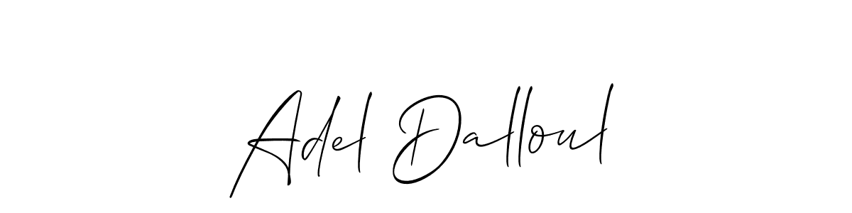 You should practise on your own different ways (Allison_Script) to write your name (Adel Dalloul) in signature. don't let someone else do it for you. Adel Dalloul signature style 2 images and pictures png