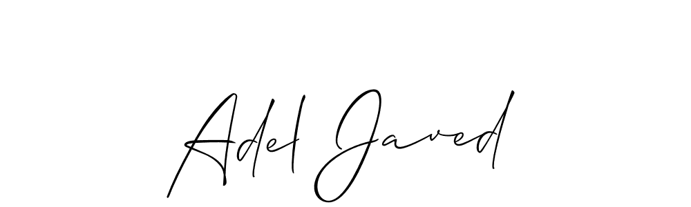 Make a beautiful signature design for name Adel Javed. With this signature (Allison_Script) style, you can create a handwritten signature for free. Adel Javed signature style 2 images and pictures png