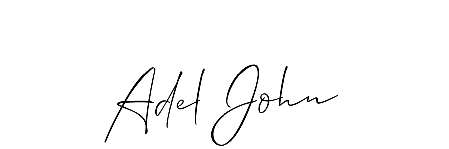 Use a signature maker to create a handwritten signature online. With this signature software, you can design (Allison_Script) your own signature for name Adel John. Adel John signature style 2 images and pictures png