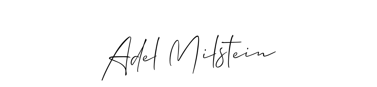 Similarly Allison_Script is the best handwritten signature design. Signature creator online .You can use it as an online autograph creator for name Adel Milstein. Adel Milstein signature style 2 images and pictures png