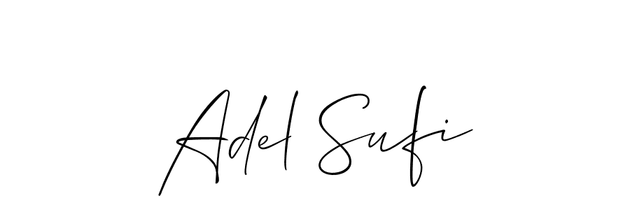Also You can easily find your signature by using the search form. We will create Adel Sufi name handwritten signature images for you free of cost using Allison_Script sign style. Adel Sufi signature style 2 images and pictures png