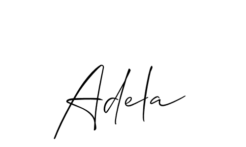 Adela stylish signature style. Best Handwritten Sign (Allison_Script) for my name. Handwritten Signature Collection Ideas for my name Adela. Adela signature style 2 images and pictures png
