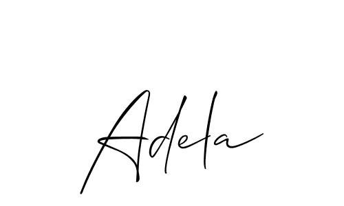 Make a beautiful signature design for name Adela. With this signature (Allison_Script) style, you can create a handwritten signature for free. Adela signature style 2 images and pictures png