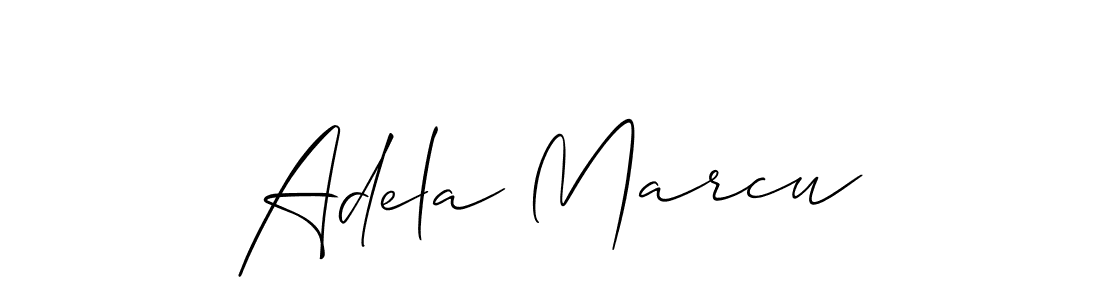 It looks lik you need a new signature style for name Adela Marcu. Design unique handwritten (Allison_Script) signature with our free signature maker in just a few clicks. Adela Marcu signature style 2 images and pictures png