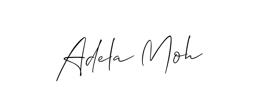 How to make Adela Moh name signature. Use Allison_Script style for creating short signs online. This is the latest handwritten sign. Adela Moh signature style 2 images and pictures png