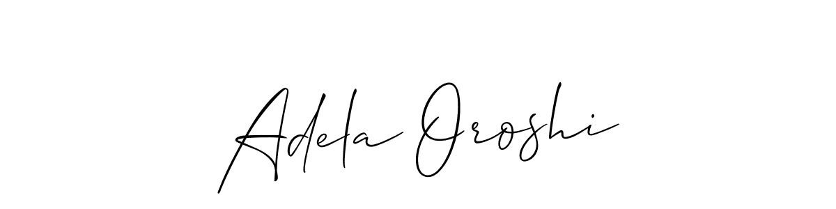 Allison_Script is a professional signature style that is perfect for those who want to add a touch of class to their signature. It is also a great choice for those who want to make their signature more unique. Get Adela Oroshi name to fancy signature for free. Adela Oroshi signature style 2 images and pictures png