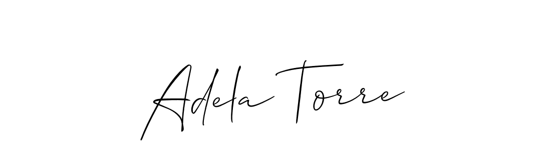 It looks lik you need a new signature style for name Adela Torre. Design unique handwritten (Allison_Script) signature with our free signature maker in just a few clicks. Adela Torre signature style 2 images and pictures png