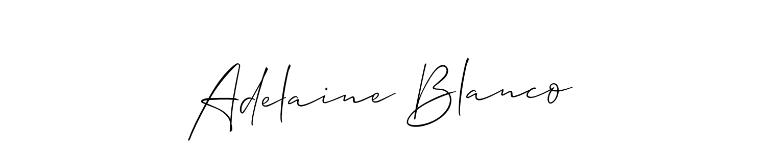 Create a beautiful signature design for name Adelaine Blanco. With this signature (Allison_Script) fonts, you can make a handwritten signature for free. Adelaine Blanco signature style 2 images and pictures png