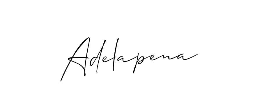 It looks lik you need a new signature style for name Adelapena. Design unique handwritten (Allison_Script) signature with our free signature maker in just a few clicks. Adelapena signature style 2 images and pictures png