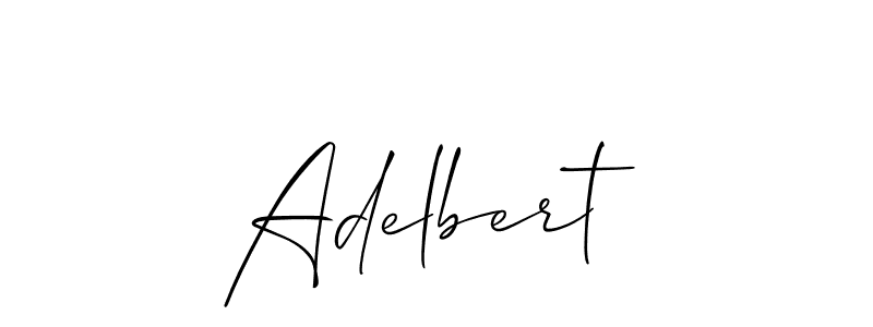 How to make Adelbert signature? Allison_Script is a professional autograph style. Create handwritten signature for Adelbert name. Adelbert signature style 2 images and pictures png